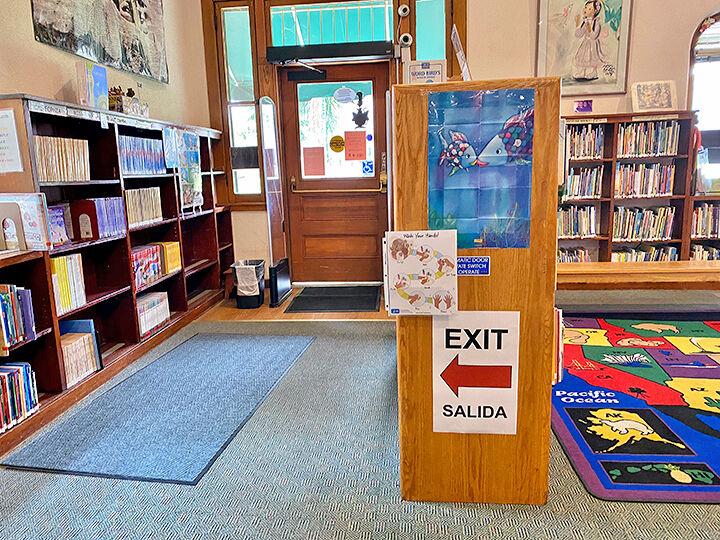 How to leave the library.